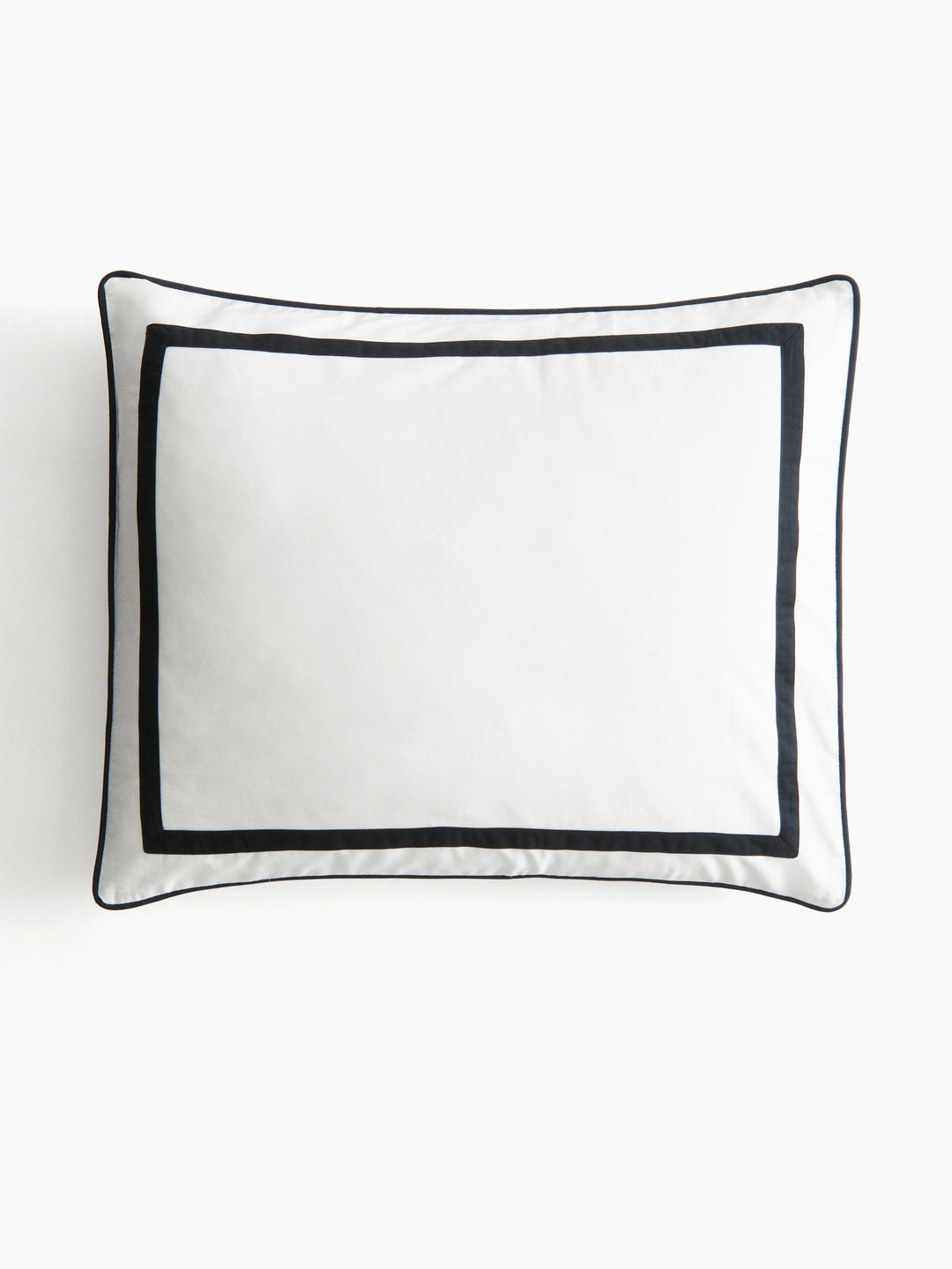 H&M White & Black Egyptian Cotton Pillowcase