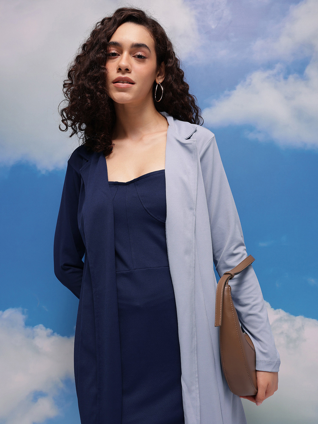 CORSICA Layered Sheath Dress With Attached Blazer