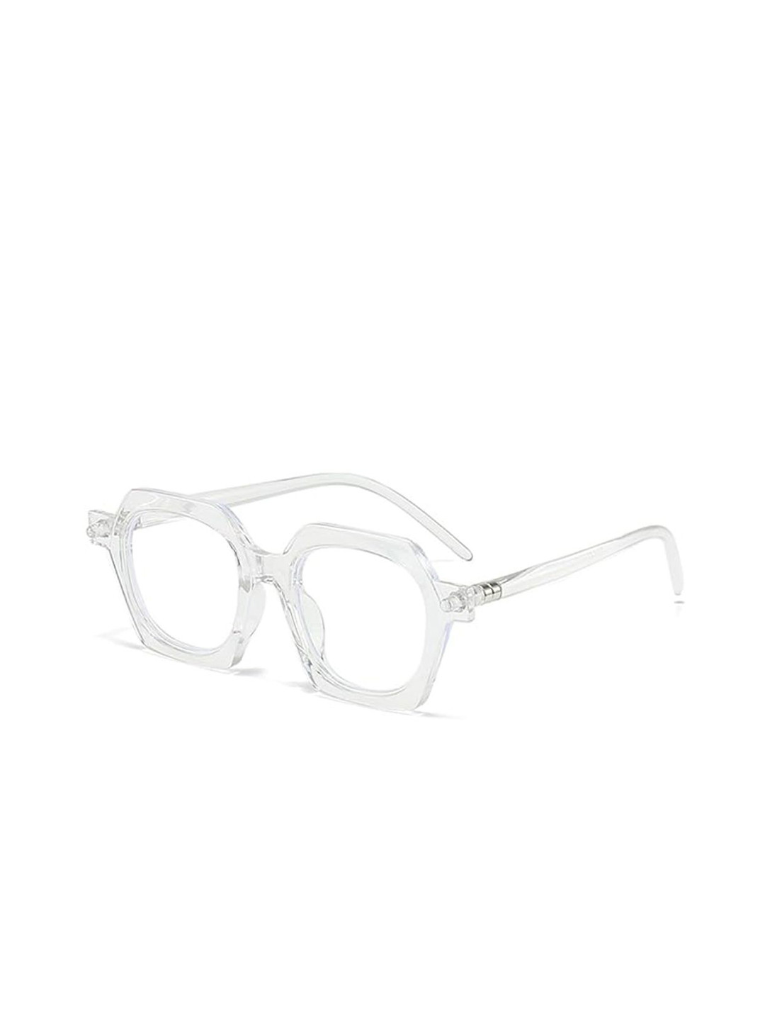 AUGEN Unisex White Full Rim Square Square Frame With Soft Pouch