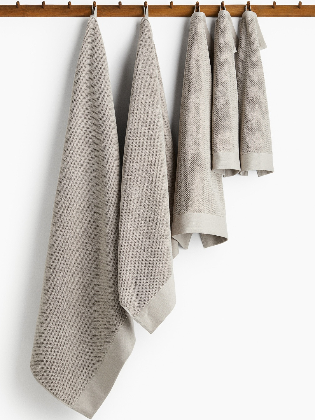 H&M Beige 2-Pack Cotton Terry Guest Towels
