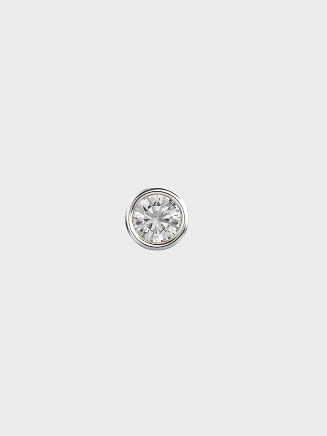 Jewelbox Men 18Kt Gold Serenity Stud Earring With 0.44 Carat Diamond - 0.9 g