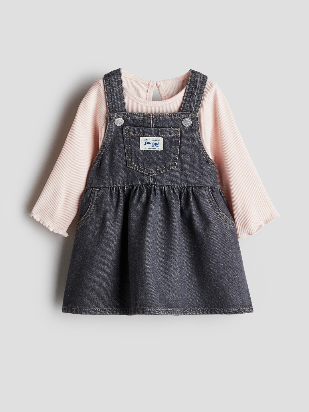 H&M 2-Piece Denim Dress & Top Set