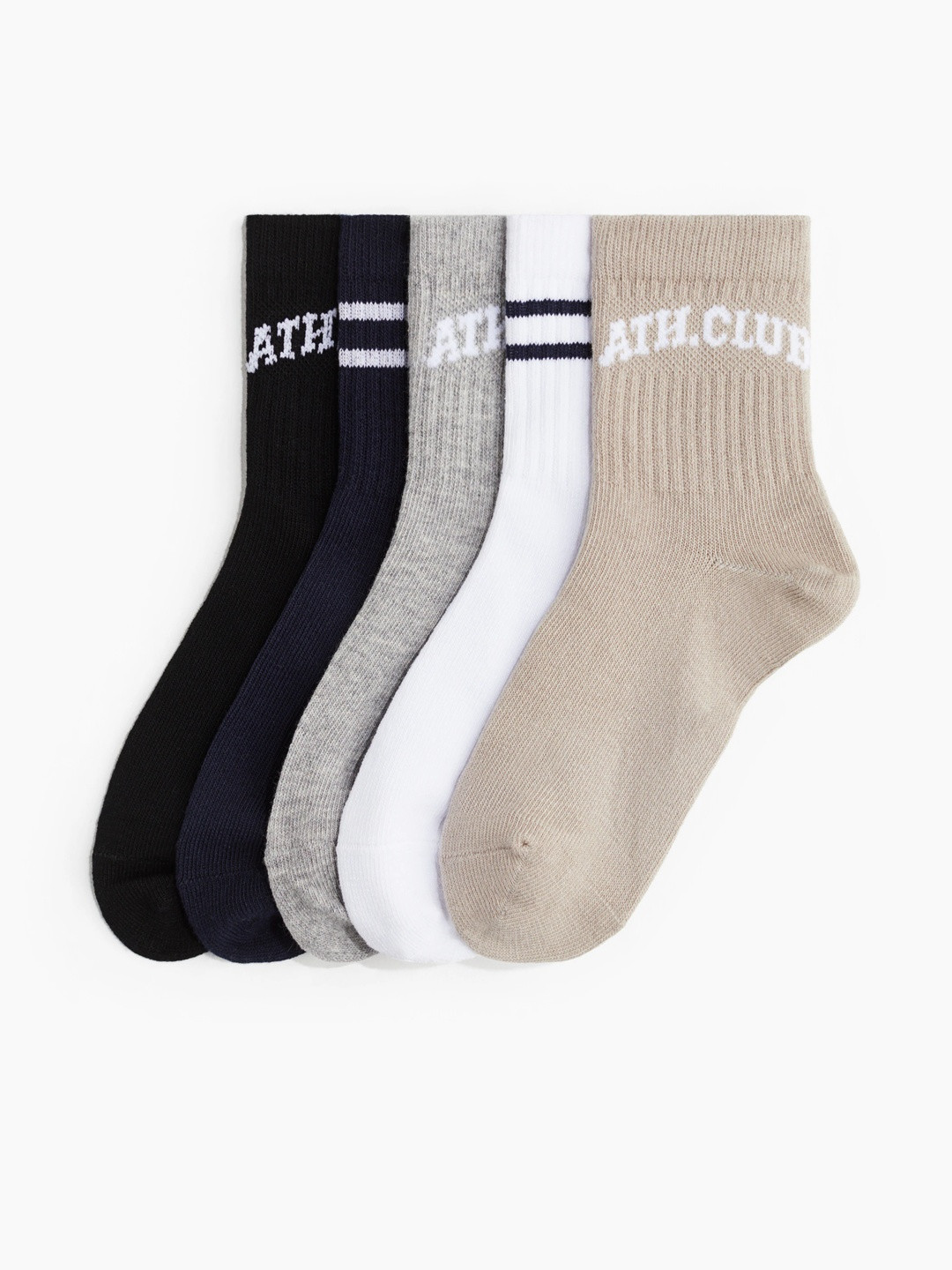 H&M Girls 5-Pack Sports Socks In DryMove