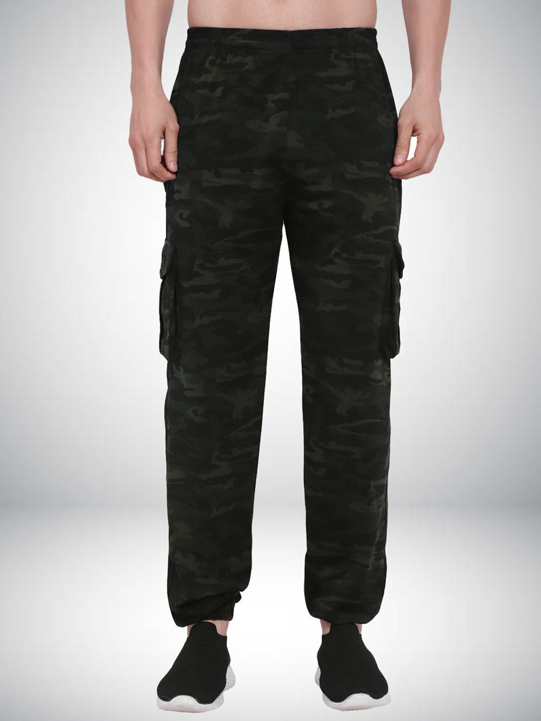 Boldwink Men Printed Relaxed Fit Cargo Joggers