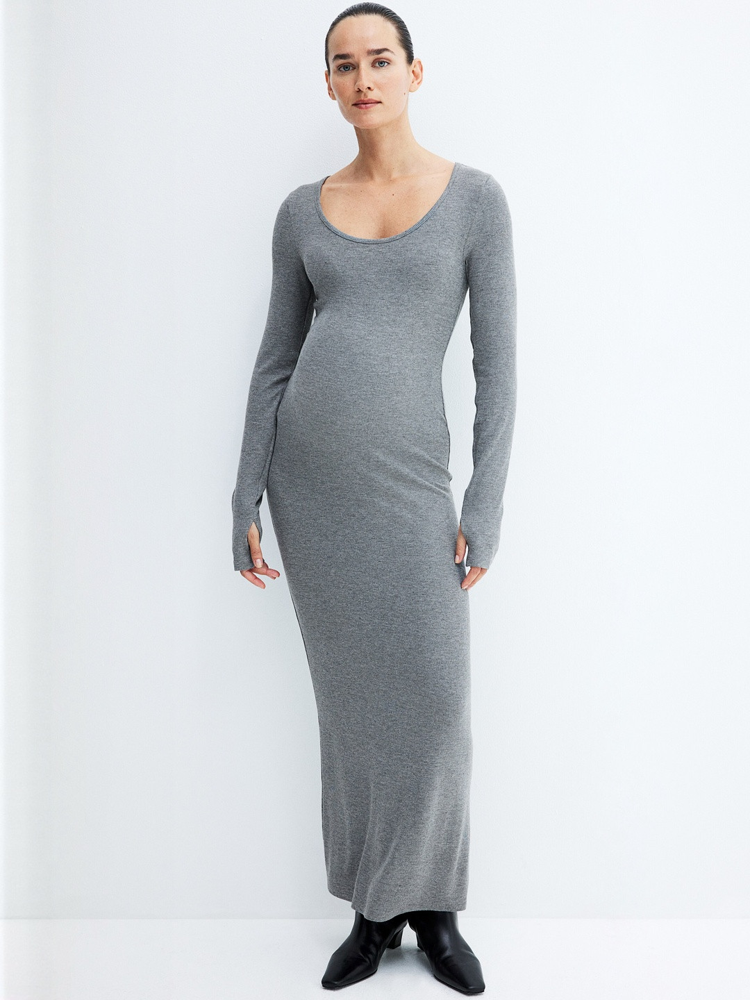 H&M MAMA Ribbed Bodycon Dress