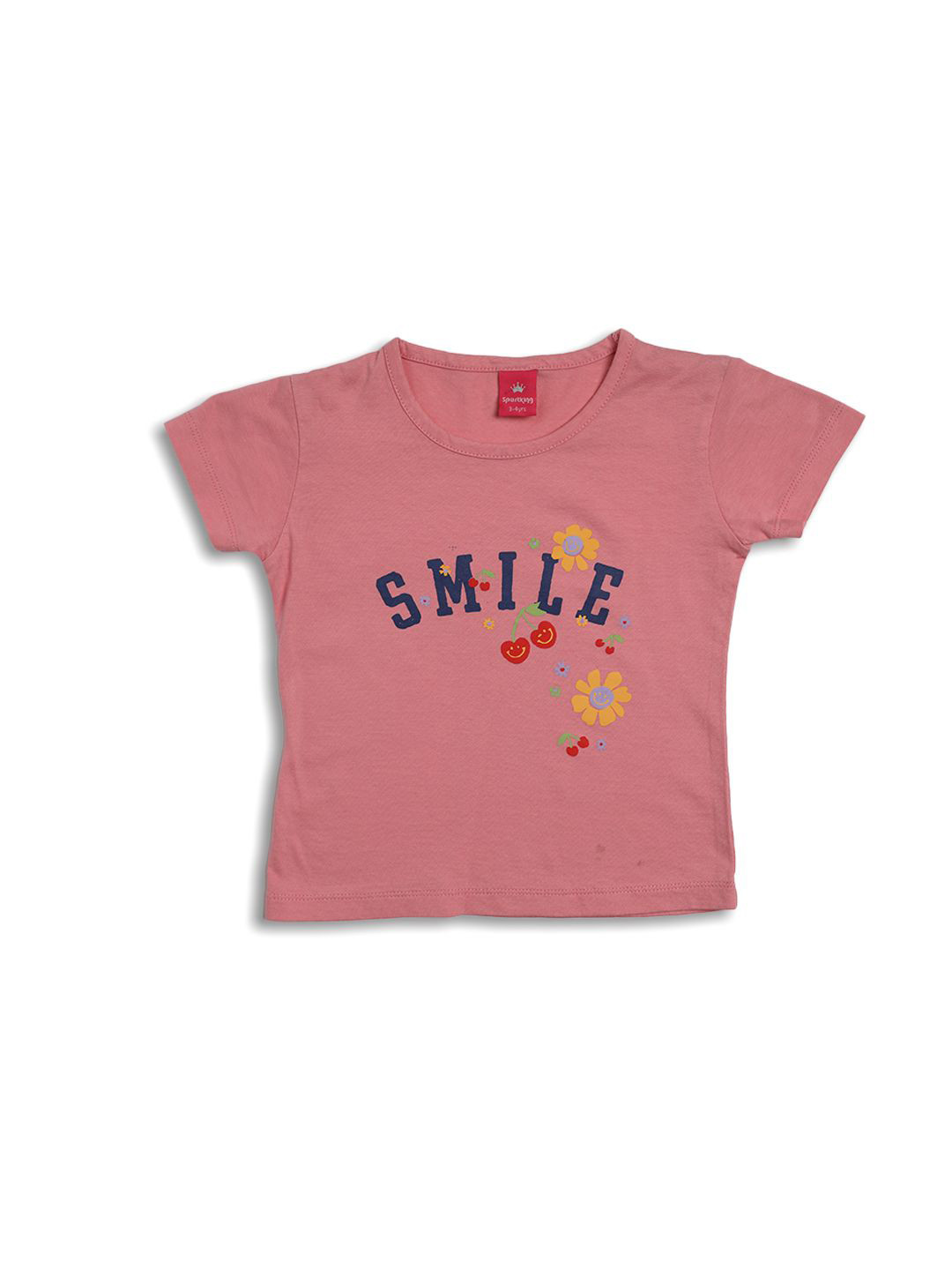 Sportking Girls Typography Printed Cotton Top