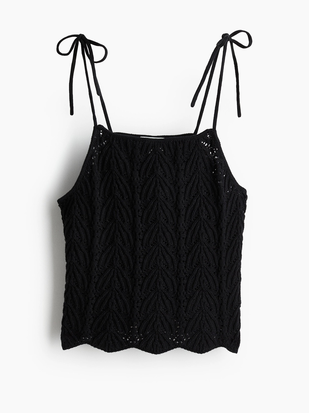 H&M Pure Cotton Pointelle-Knit Top