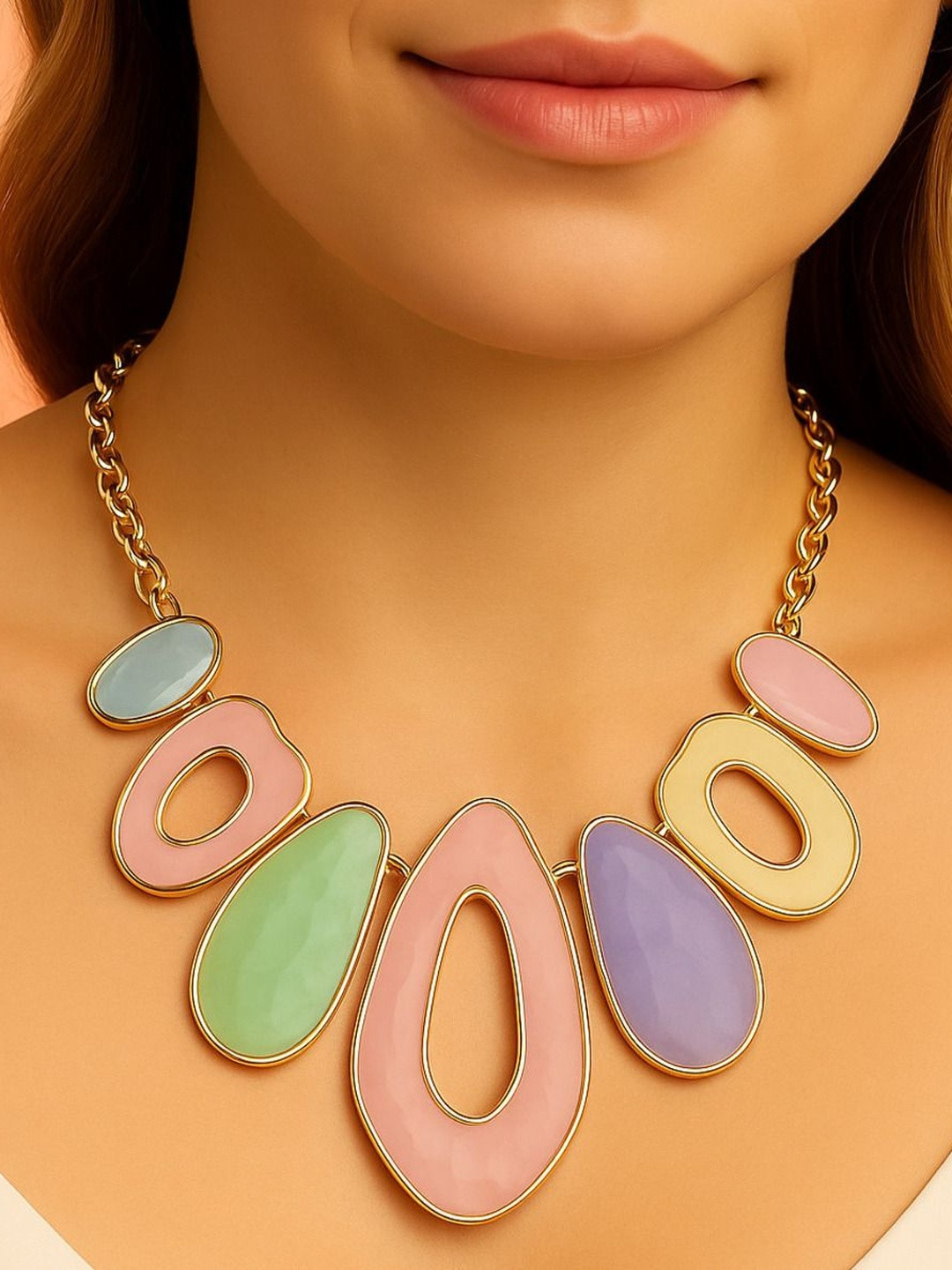 Nui Gold-Plated Korean Statement Necklace