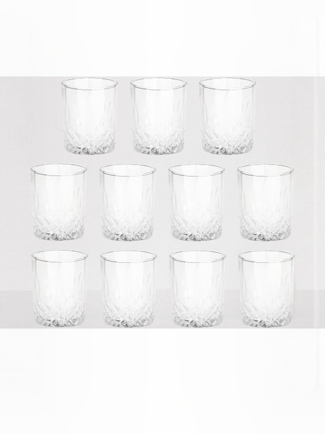 1ST TIME Pack Of 11 Transparent Dishwasher Safe Whisky Bar Glass