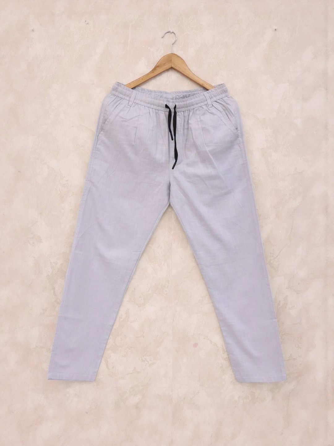 VS MALL Men Grey Other Solid Regular Fit Chinos