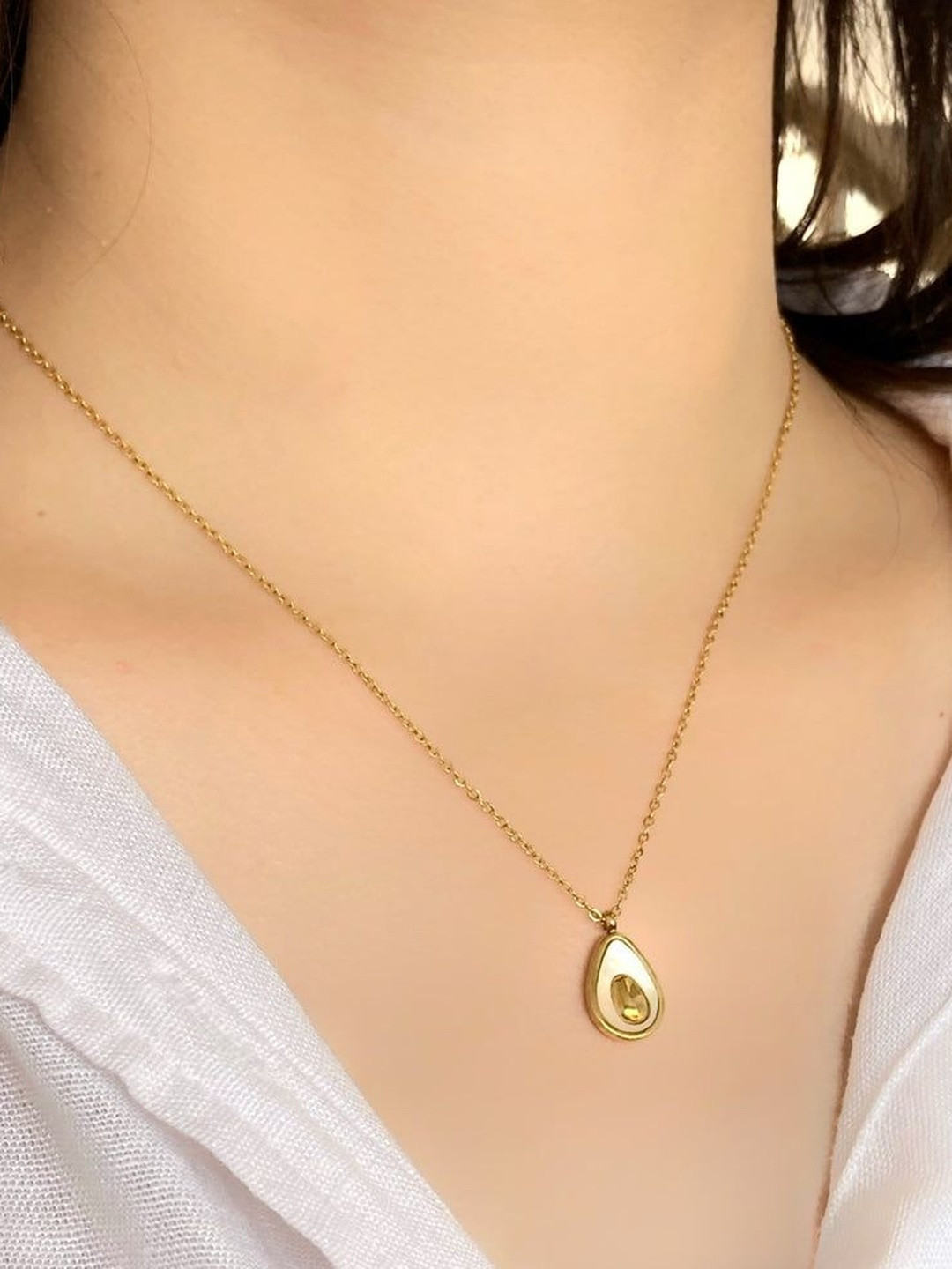 Seora Gold-Plated  Stainless Steel  Minimal Necklace