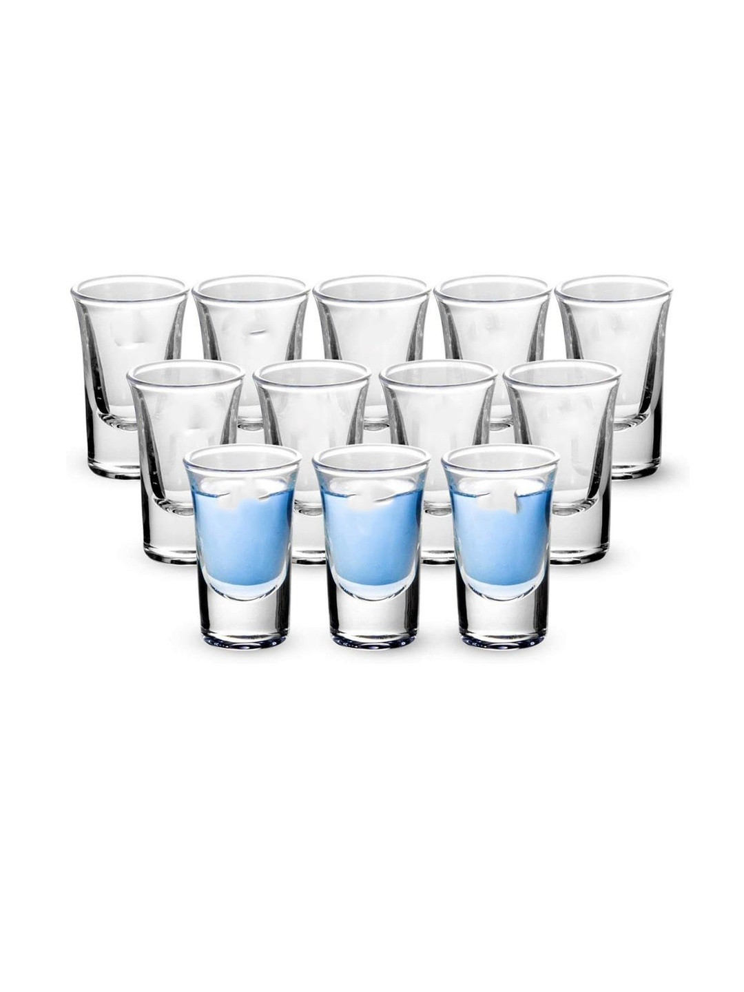1ST TIME Transparent 12 Pieces Dishwasher Safe Shot Bar Glass- 30 ml