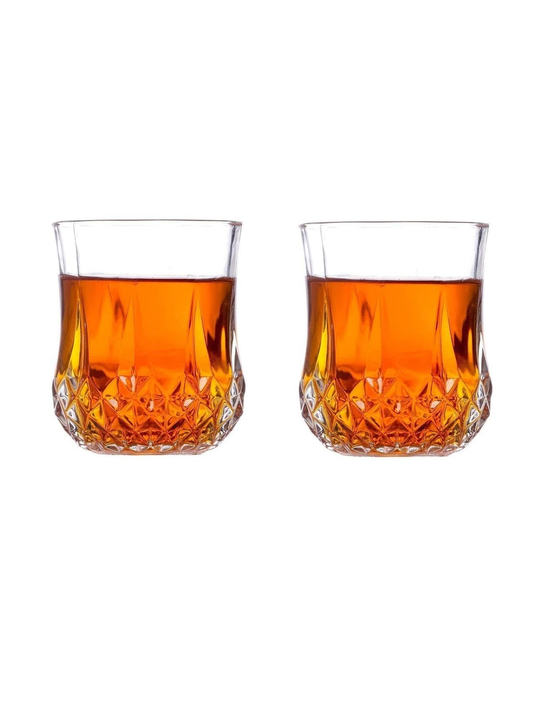 1ST TIME Set Of 2 Transparent Dishwasher Safe Glass Whisky Glasses