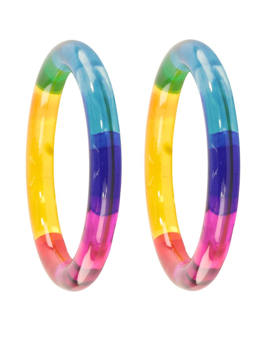 ZULKA Women Pack Of 2 Glass Finished Kada