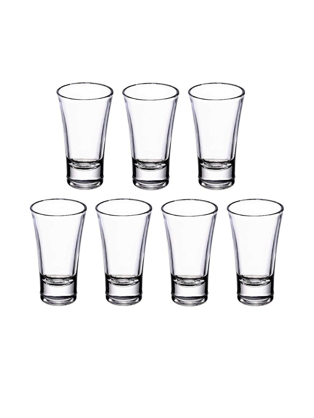1ST TIME Transparent Pack of 7 Dishwasher Safe Shot Glasses
