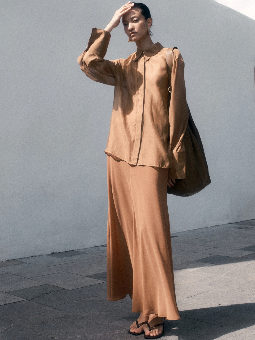 H&M Chiffon Maxi Skirt