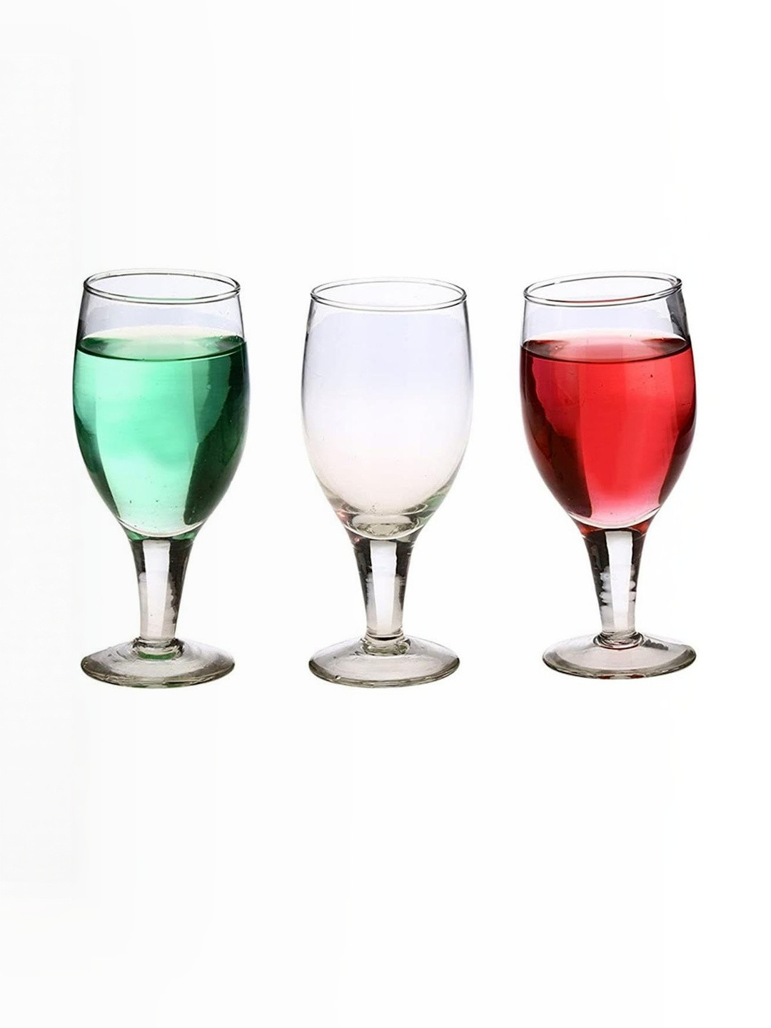 1ST TIME Transparent 3 Pieces Dishwasher Safe Wine Glasses 180ml Each