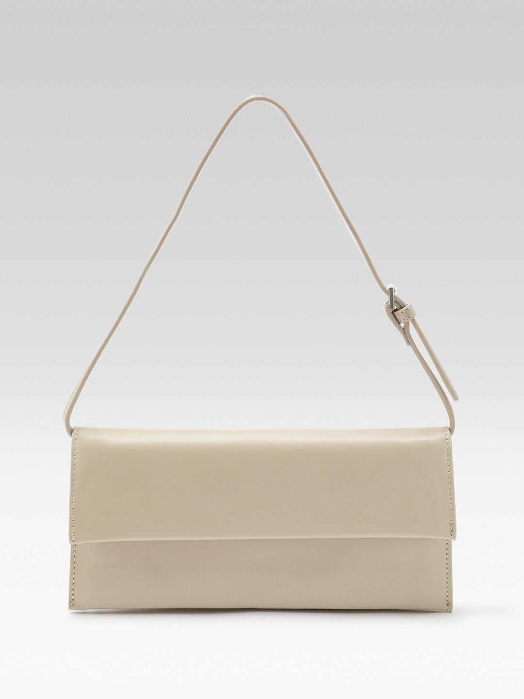 MANGO Solid Baguette Shoulder Bag