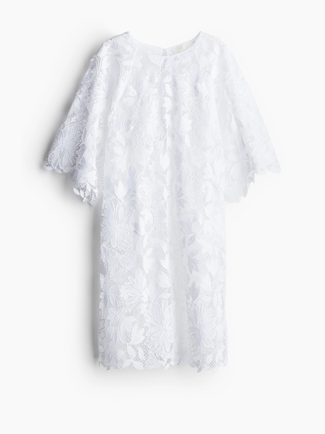 H&M Tie-Back Lace Self Design A-line Dresses