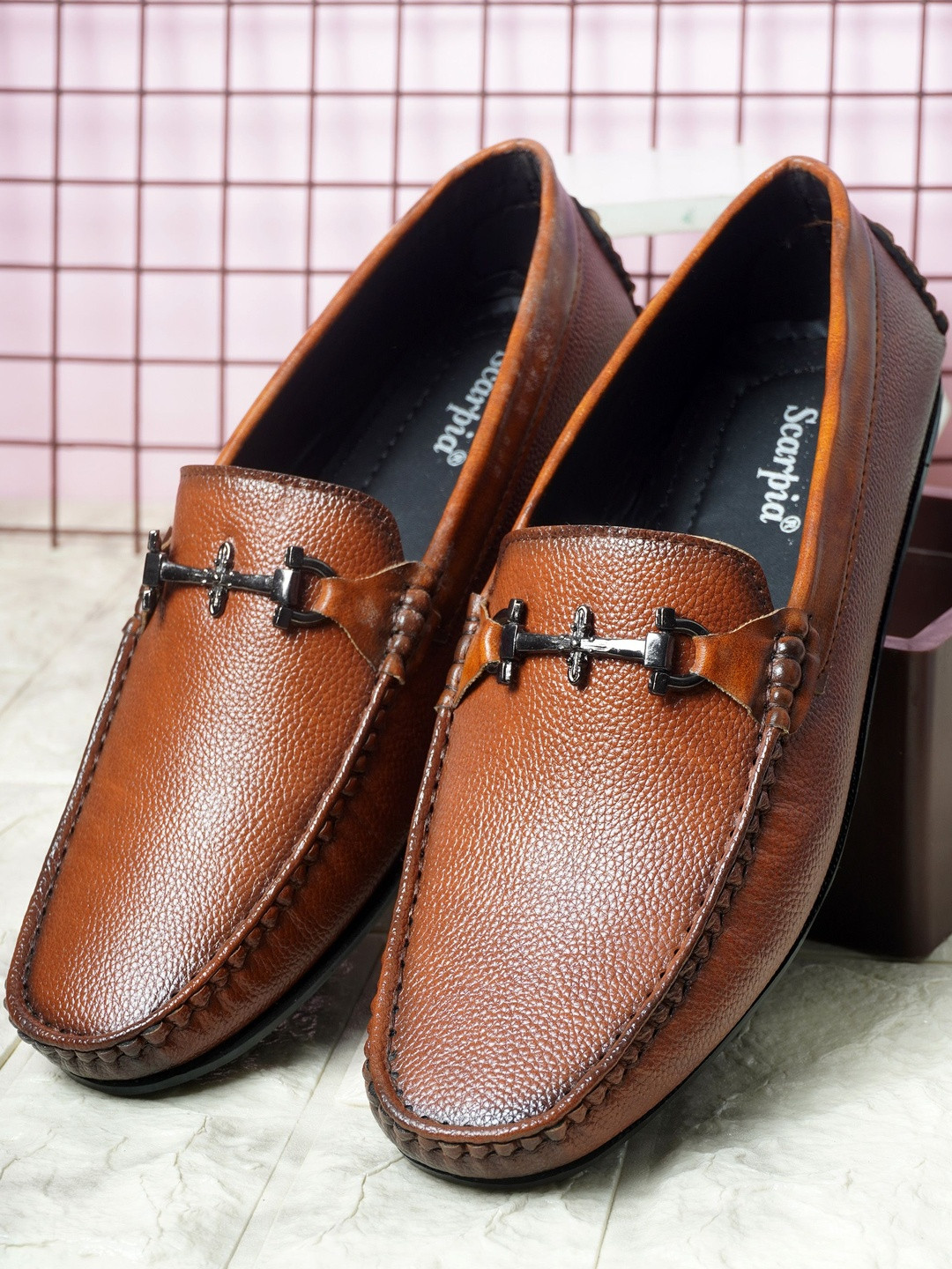 SCARPIA Men Round Toe Loafers