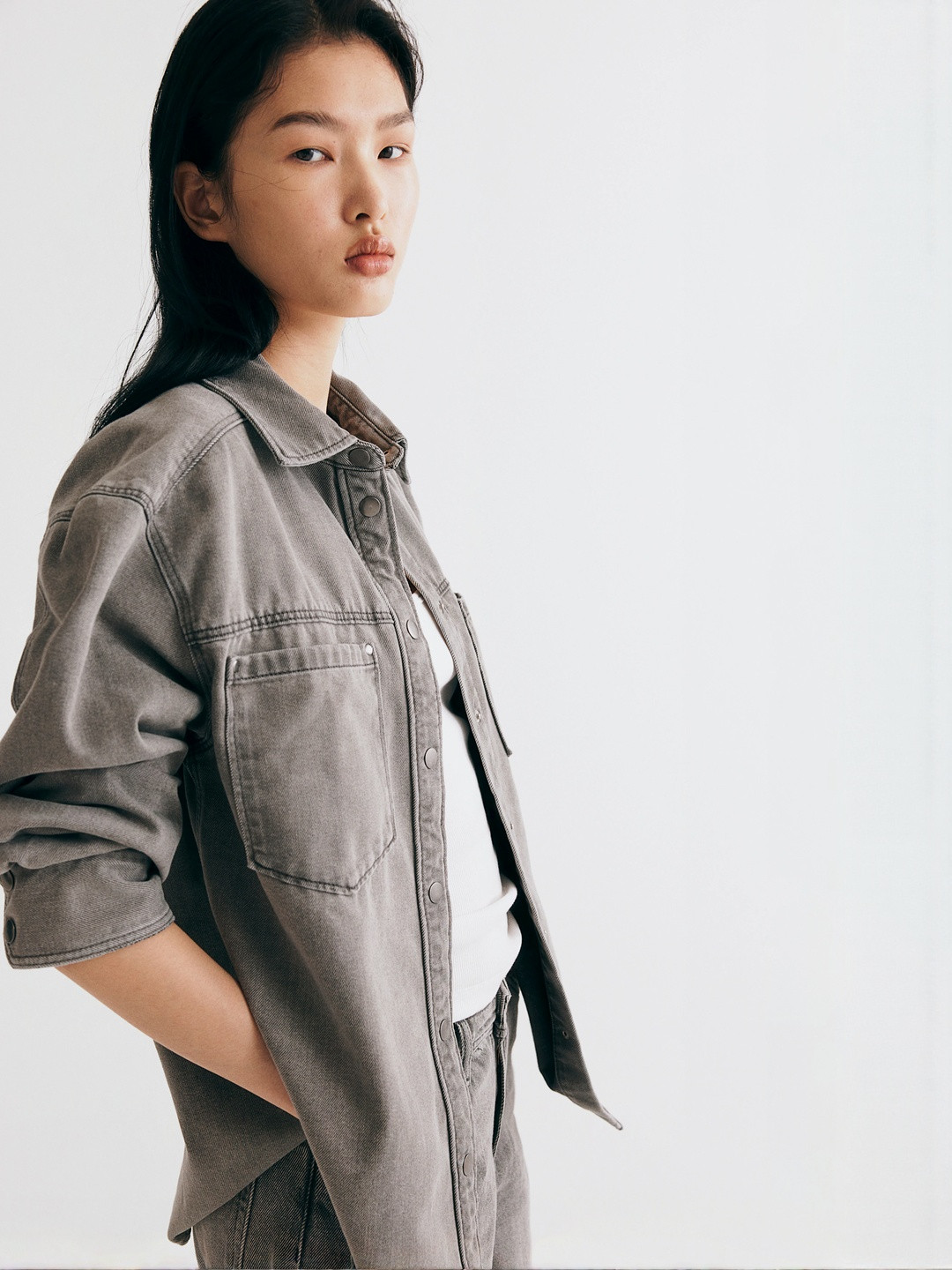 H&M Women Loose-Fit Denim Shirts