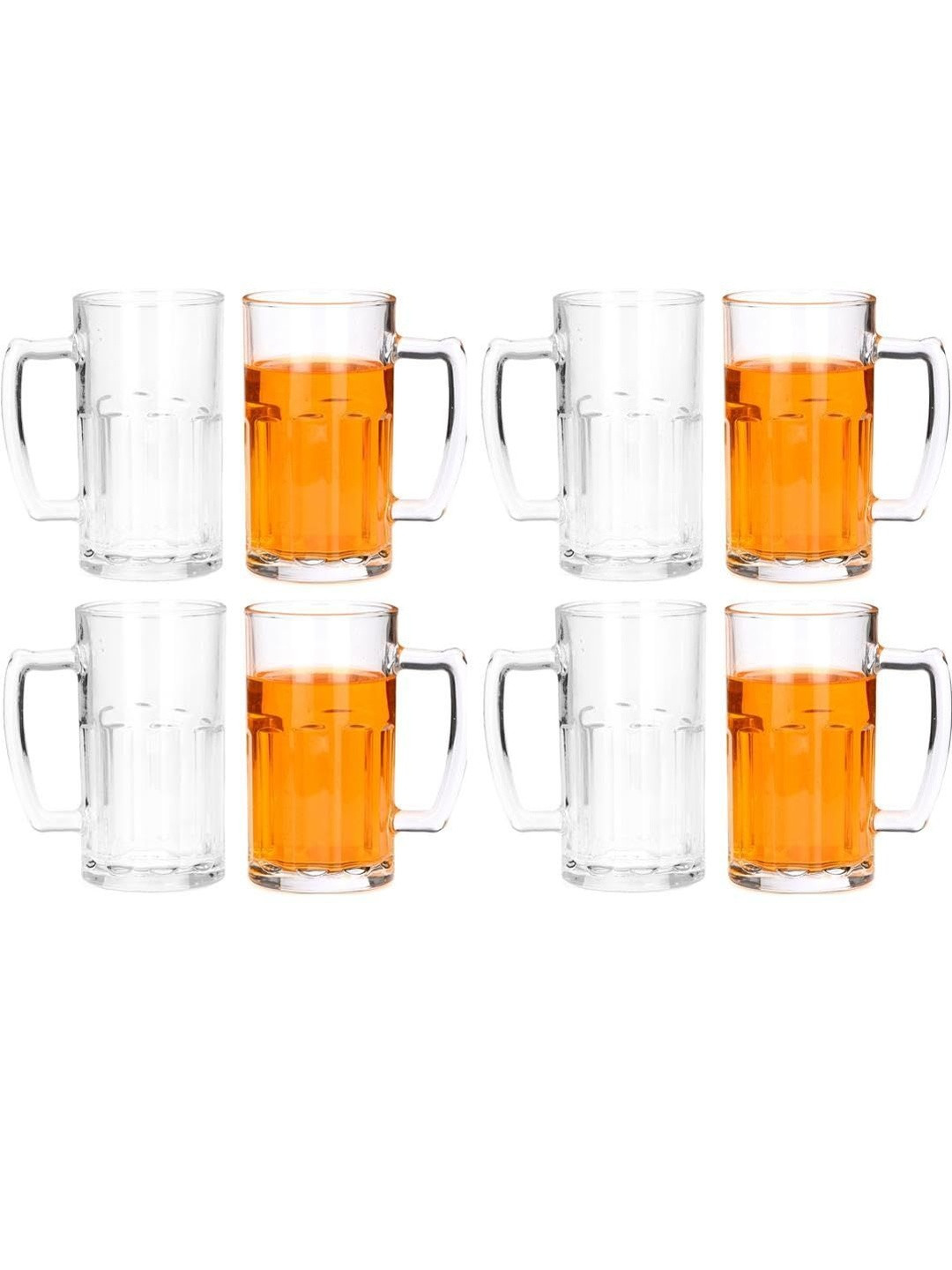 1ST TIME Transparent Set of 8 Beer Bar Glasses