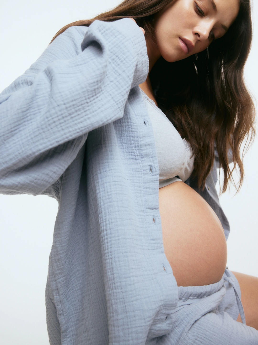 H&M Pure Cotton Mama Before & After Muslin Pyjamas