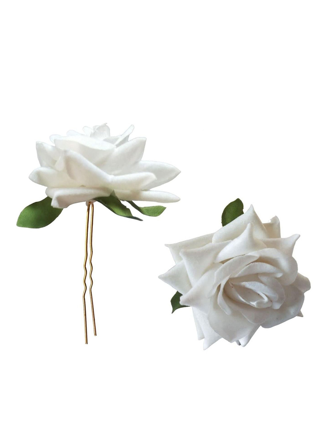 DN ENTERPRISES Women Set of 2 Embellished Artificial Flowers U Pins