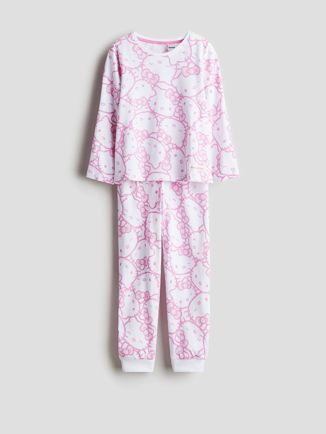H&M Girls Printed Pure Cotton Jersey Night Suits