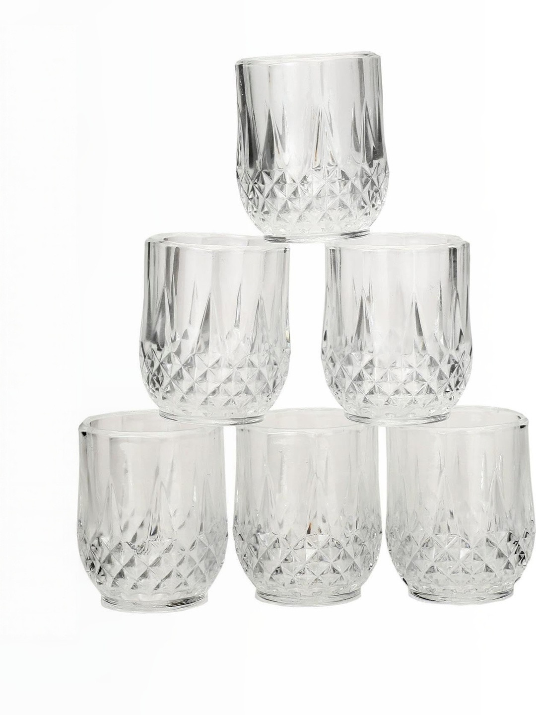 1ST TIME Transparent Set of 6 Dishwasher Safe Whisky Glass 60ml