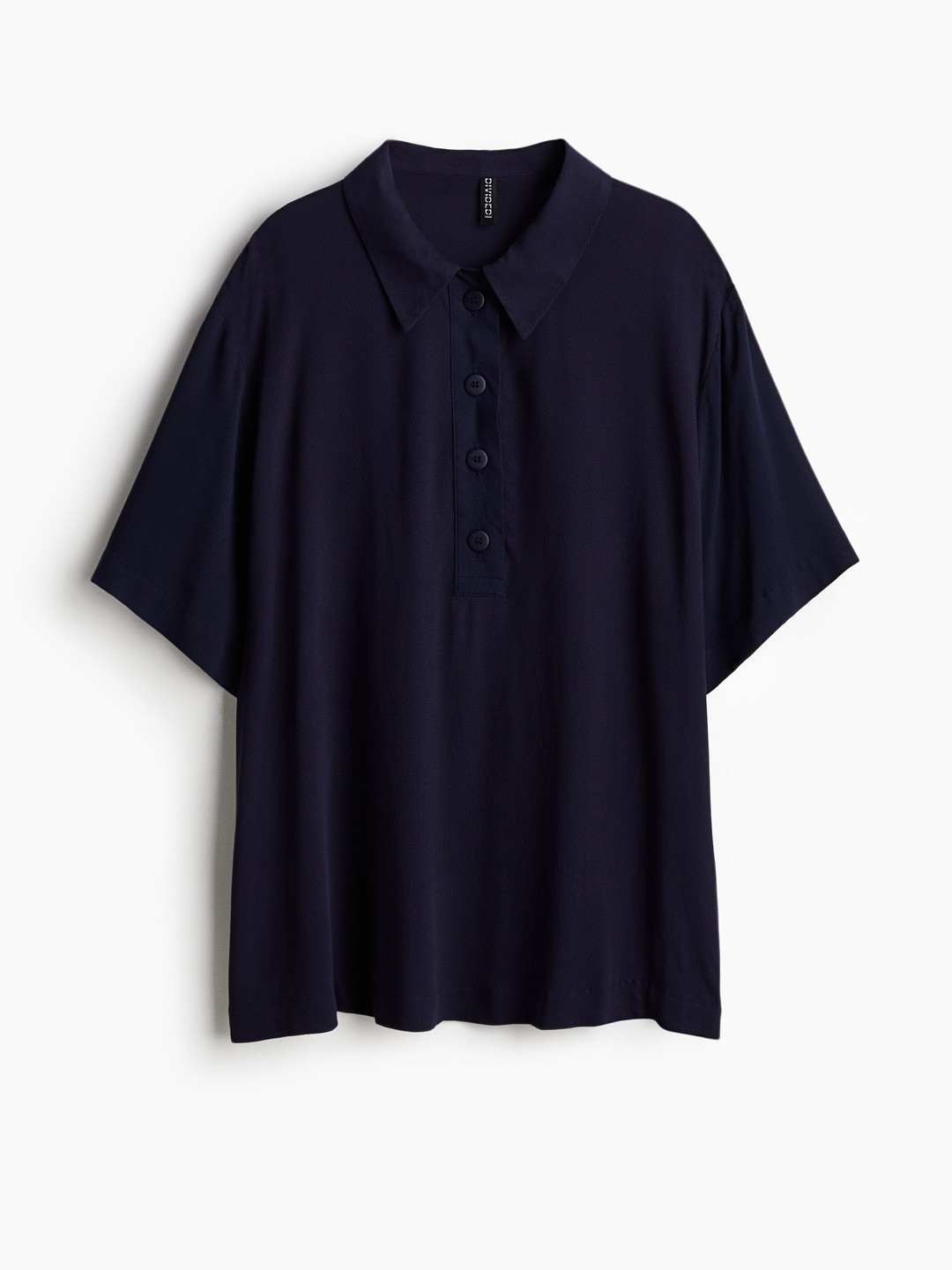 H&M Sheer Crepe Polo Shirt