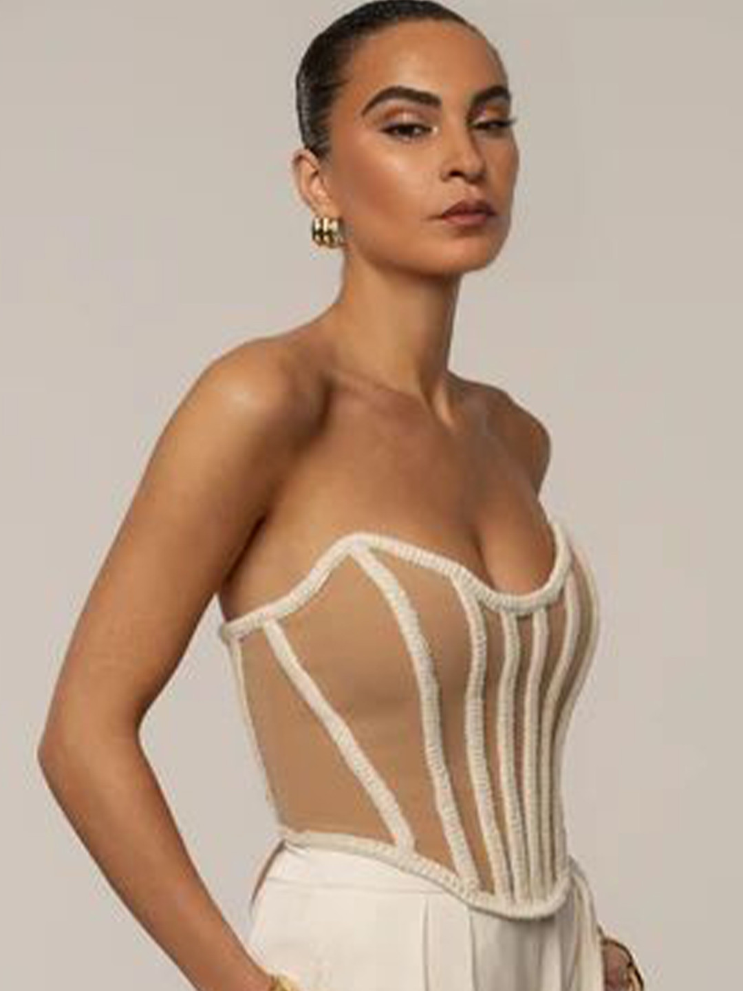 Bee Boe Women Sienna Braided Corset Tube Top