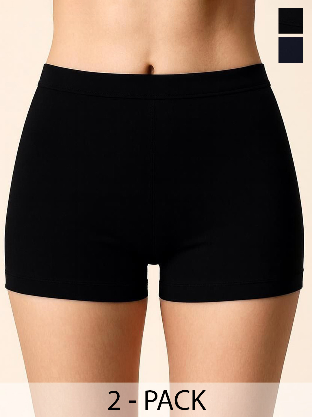 ULLAS Pack Of 2 Mid Rise Boy Shorts Briefs