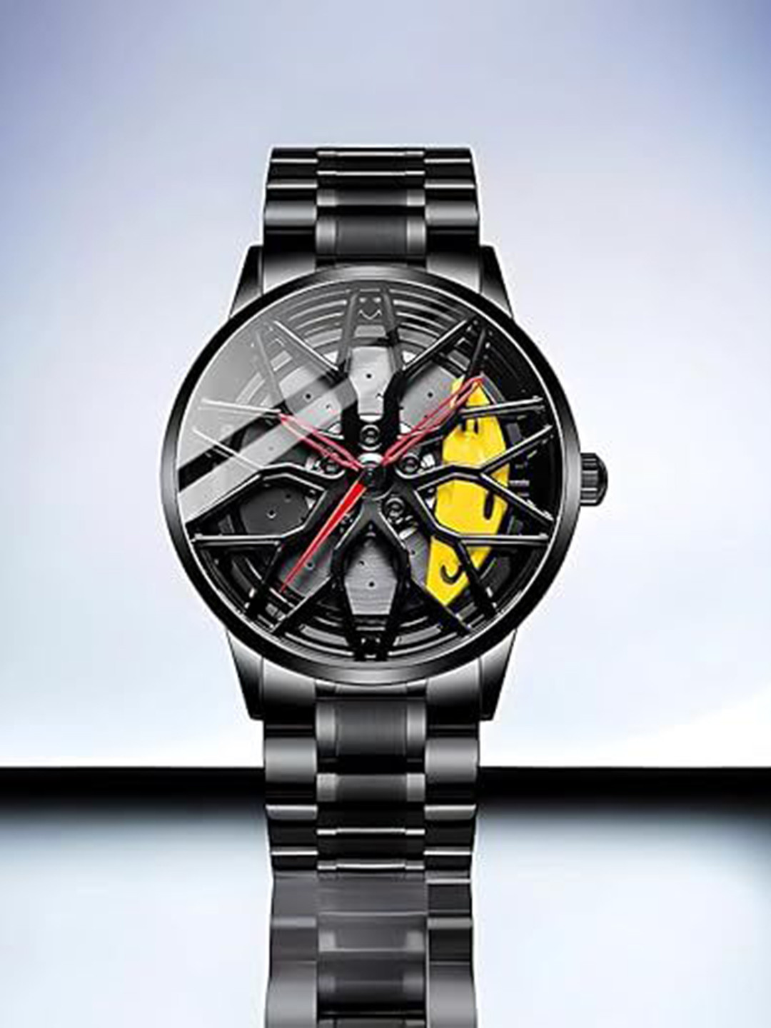 SWADESI STUFF Men Round Dial & Straps Analogue Watch ROTATE 005 YELLOW