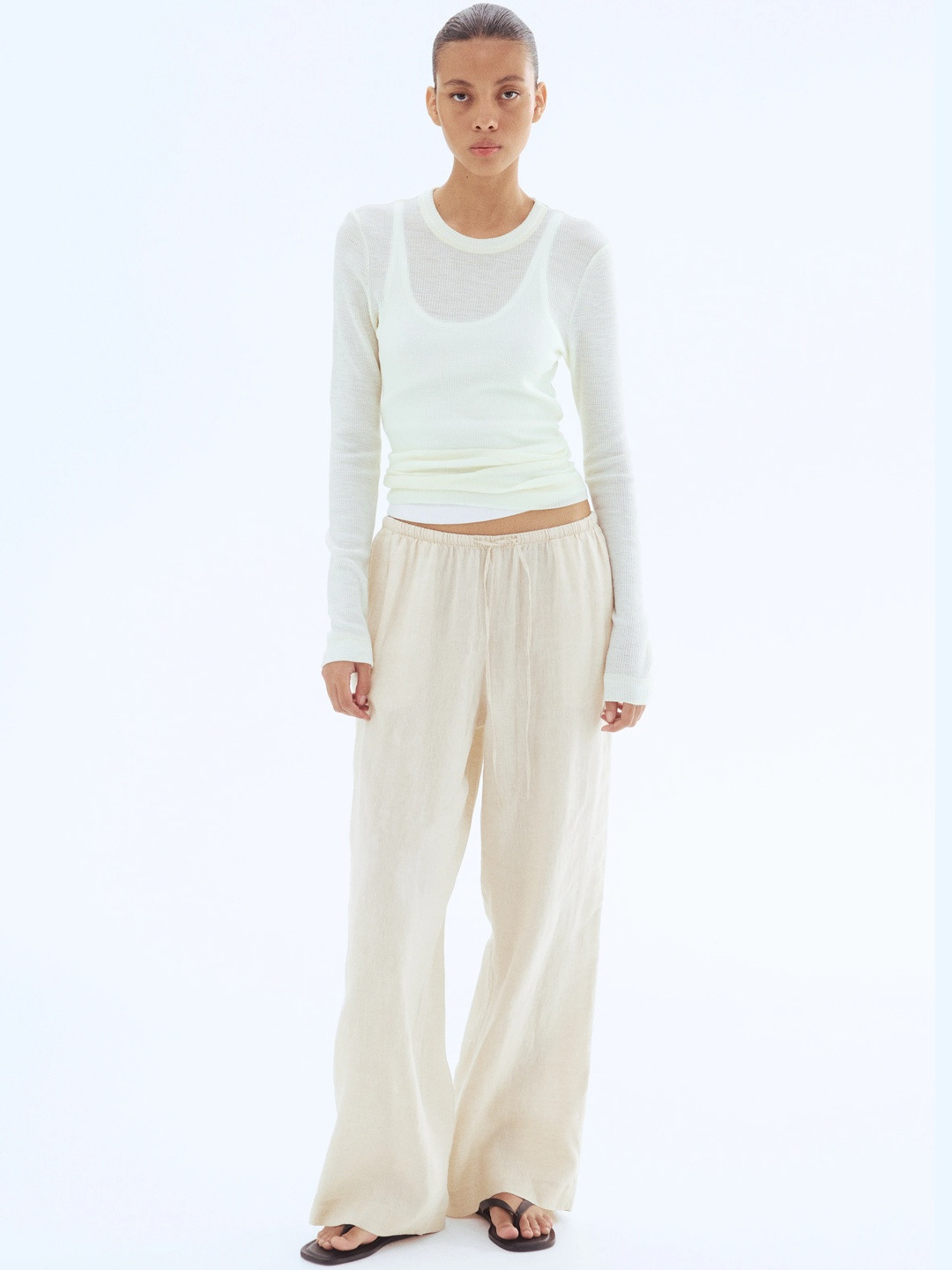 H&M Women Linen Drawstring Trousers