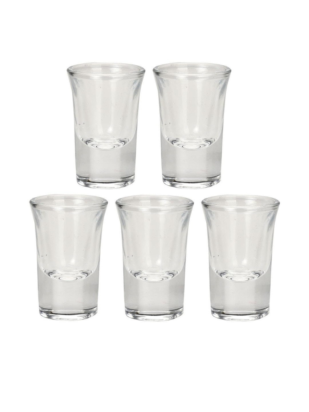 1ST TIME Transparent Set of 5 Dishwasher Safe Shot Glasses