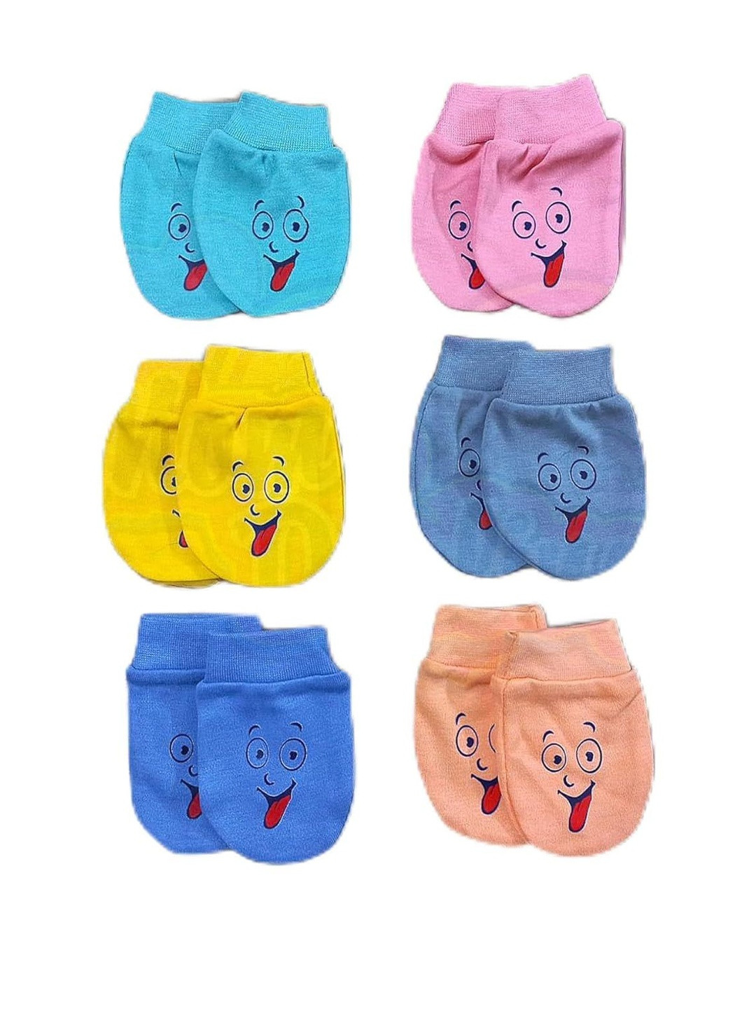 Mom's Darling Pack Of 6 Baby Mittens