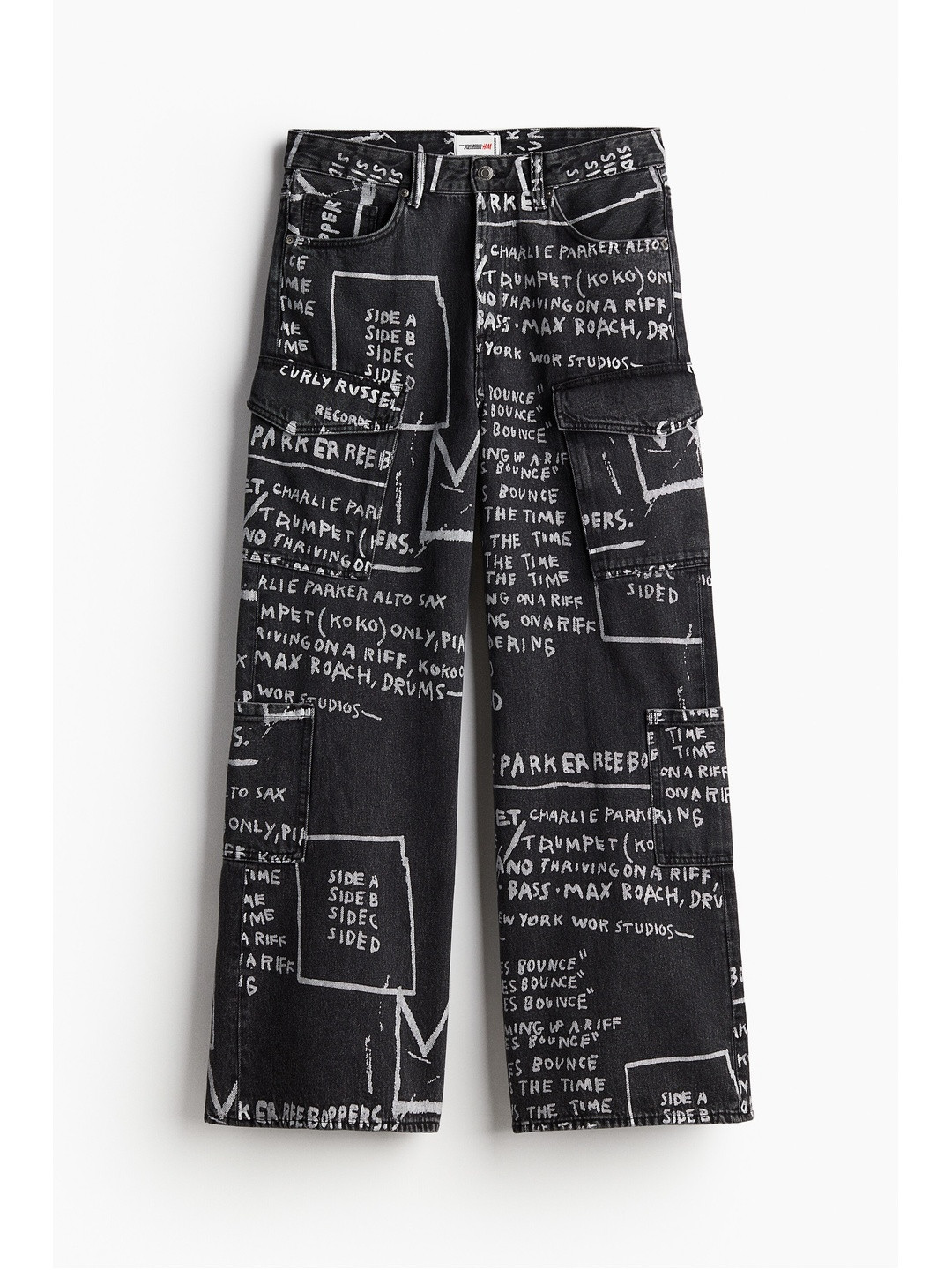 H&M Men Pure Cotton Bootcut Loose Cargo Jeans