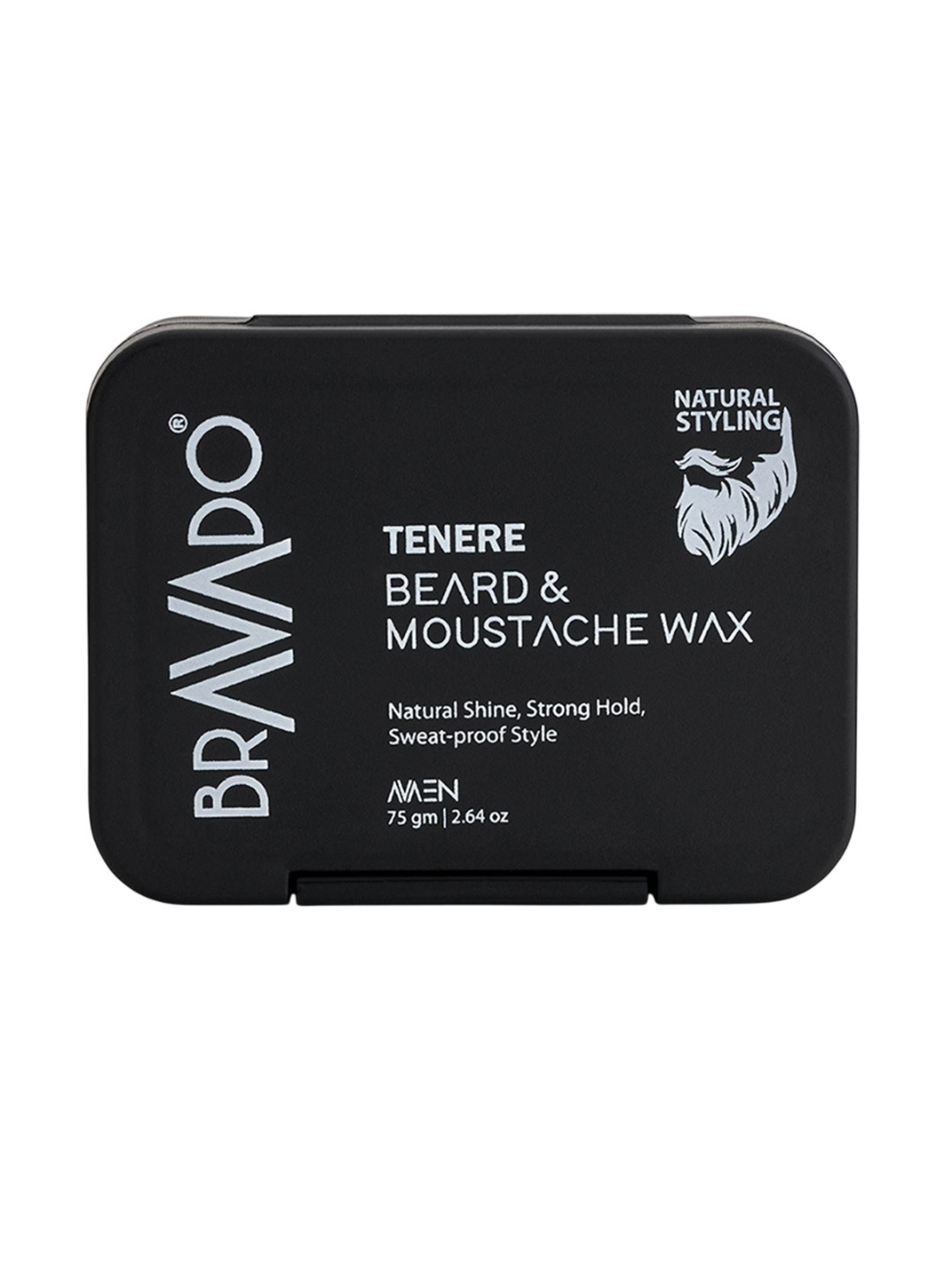 Bravado Tenere Beard & Moustache Wax for Strong Hold, Non-Sticky, Beard Growth -75g