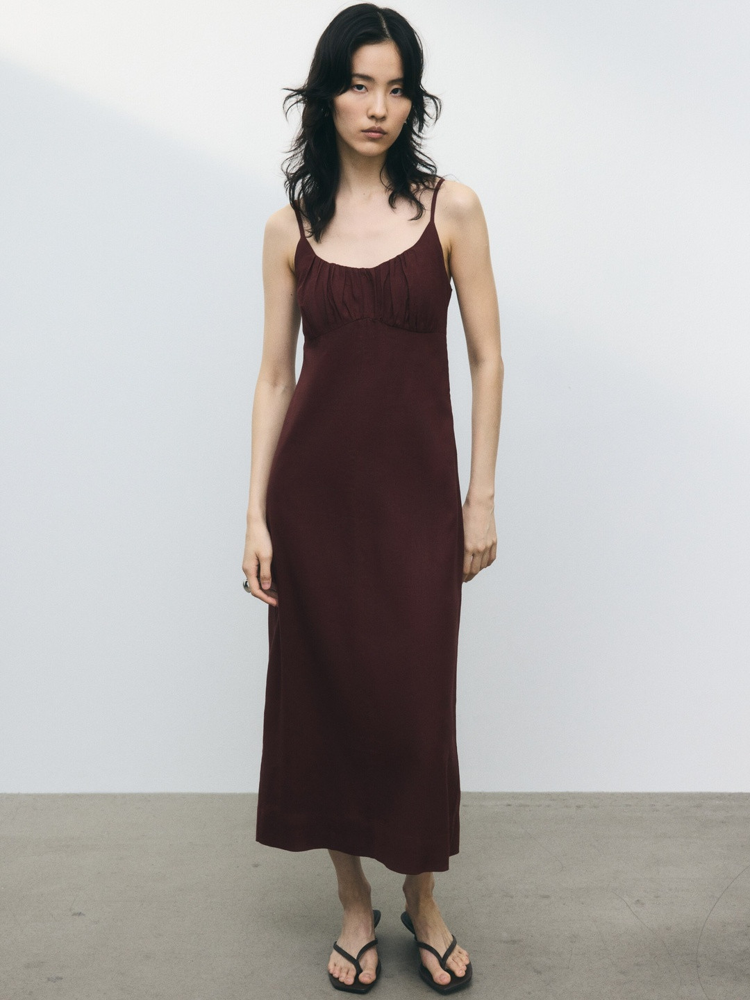 H&M Linen-Blend Strappy Dress