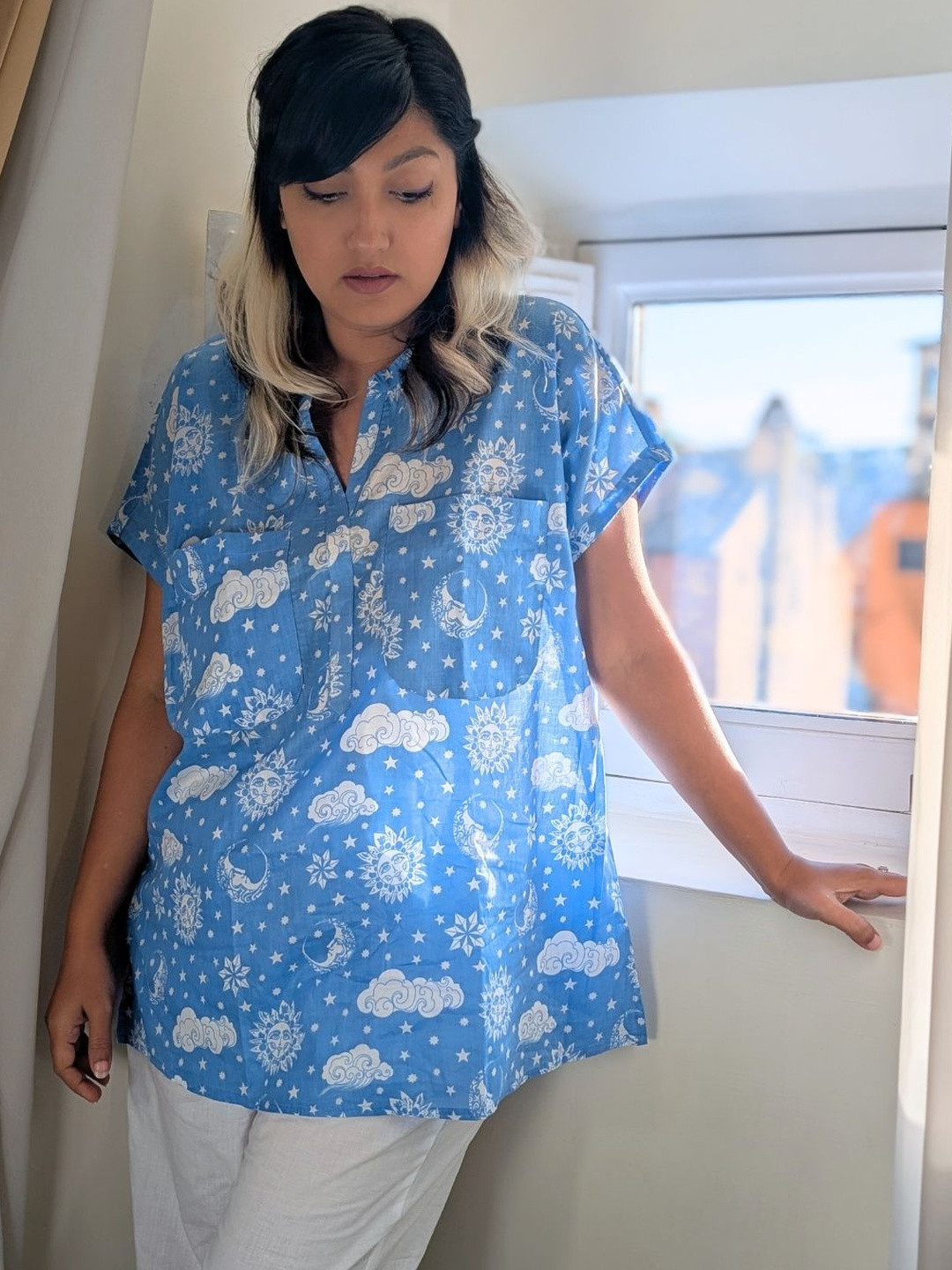 Tura Turi Women Printed Cotton No Bra Night Suit