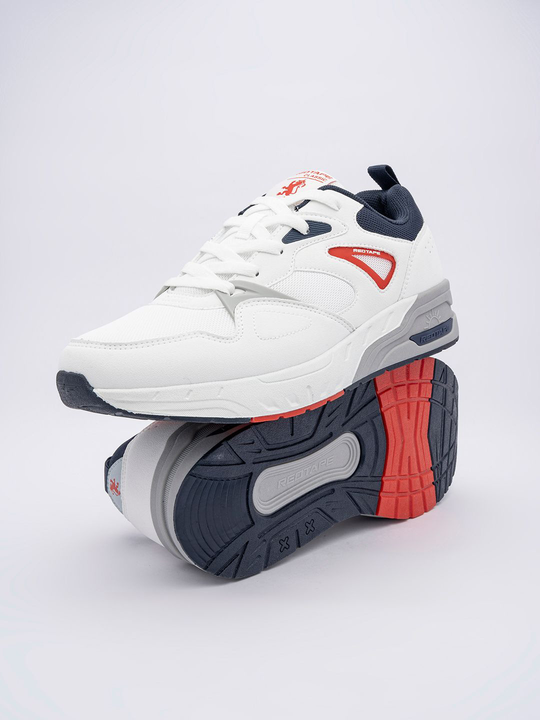 Red Tape Down Town Dapper Men Colourblocked Round Toe Lace-Ups Sneakers Shoes