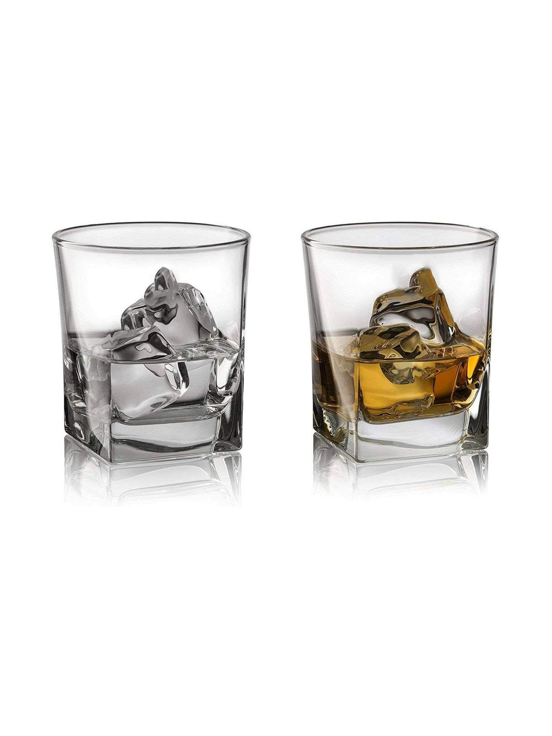 1ST TIME Transparent 2 Pieces Dishwasher Safe Whisky Bar Glasses- 180 ml