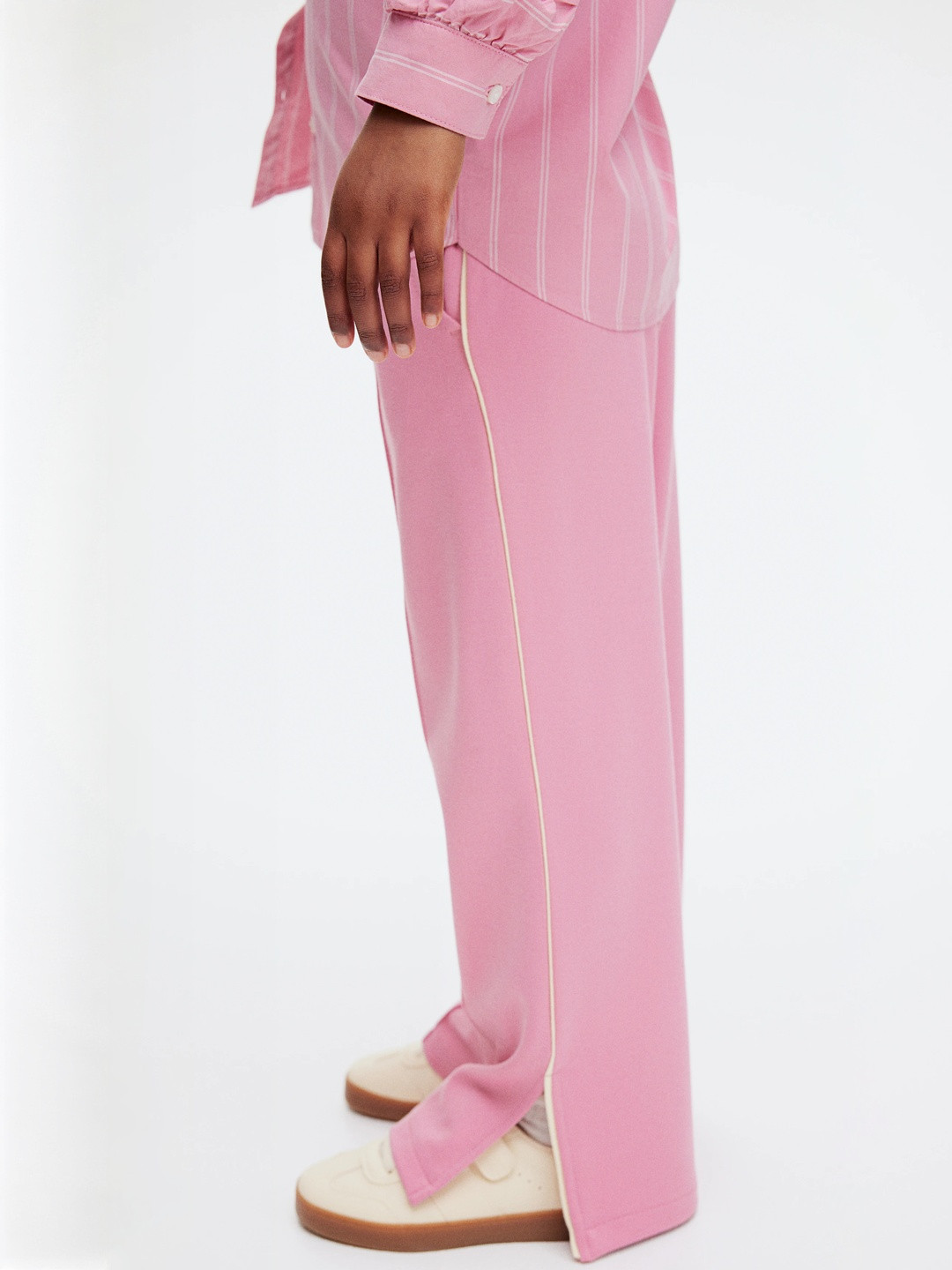 H&M Wide Crease-Leg Trousers