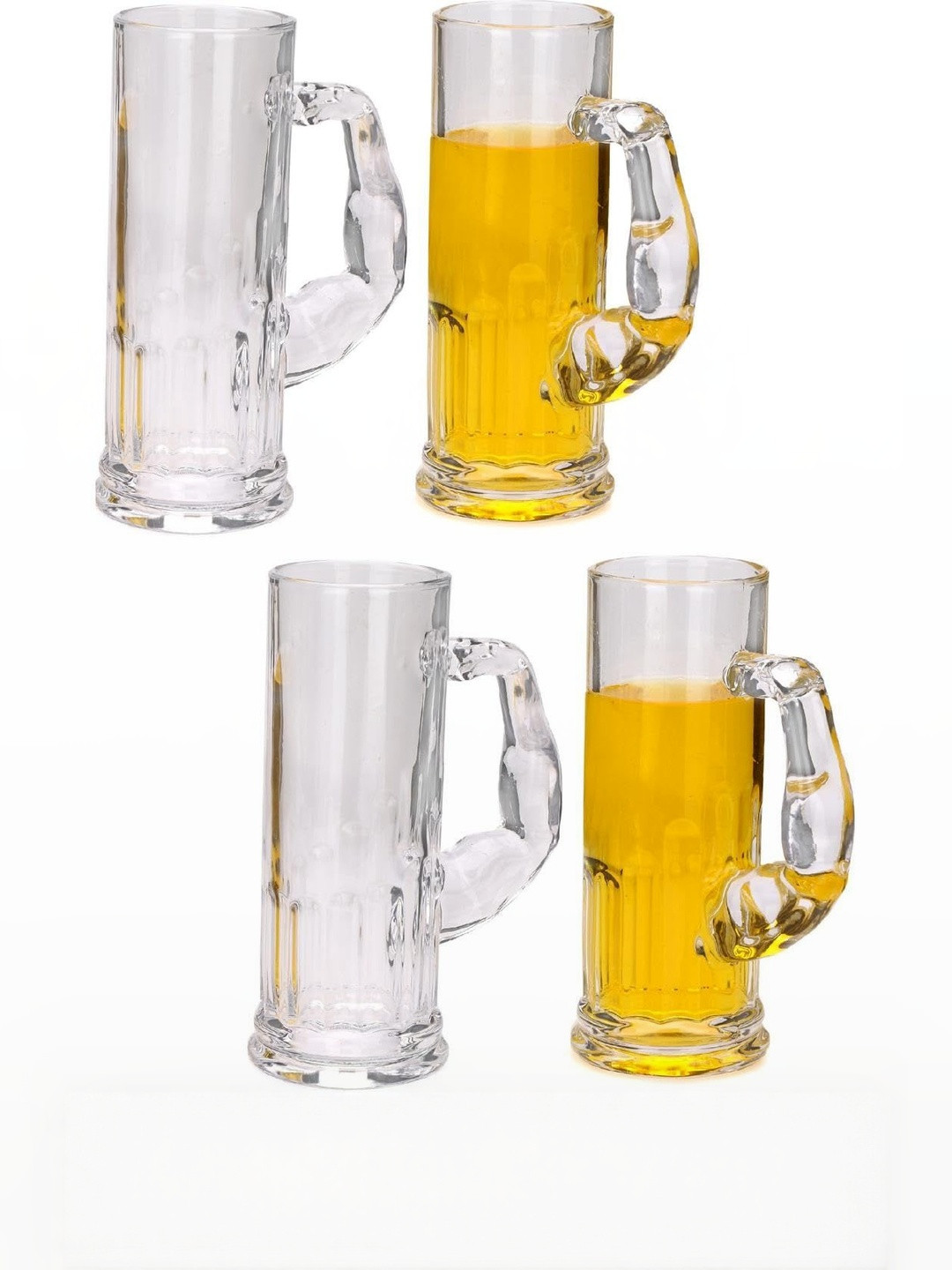 1ST TIME Transparent Set of 4 Dishwasher Safe Beer Glass 600ml
