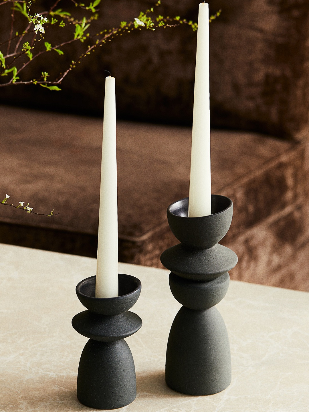 H&M Stoneware Candle Holder