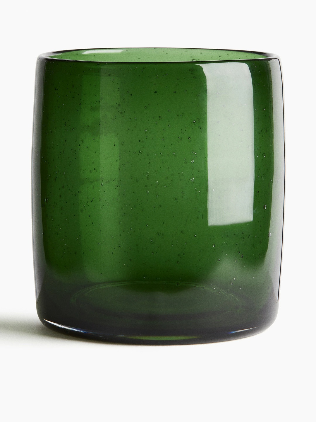 H&M Green Glass Lantern Candle Holder