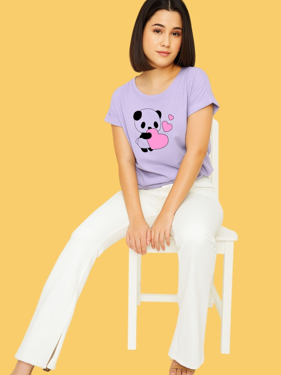 Kushi Flyer Graphic Printed Roll-Up Sleeves T-shirt