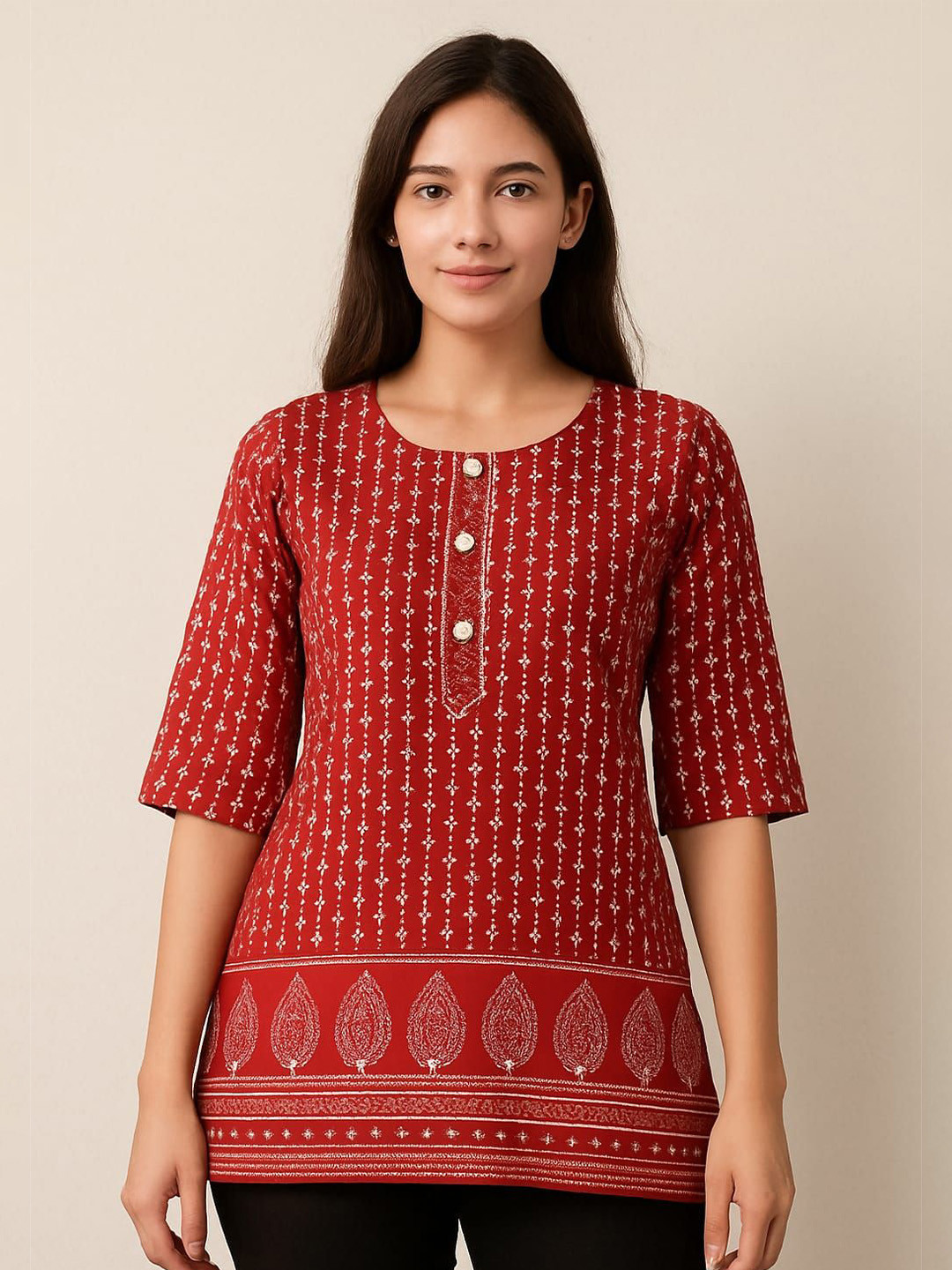 Artrue Women Floral Printed Pure Cotton Kurti