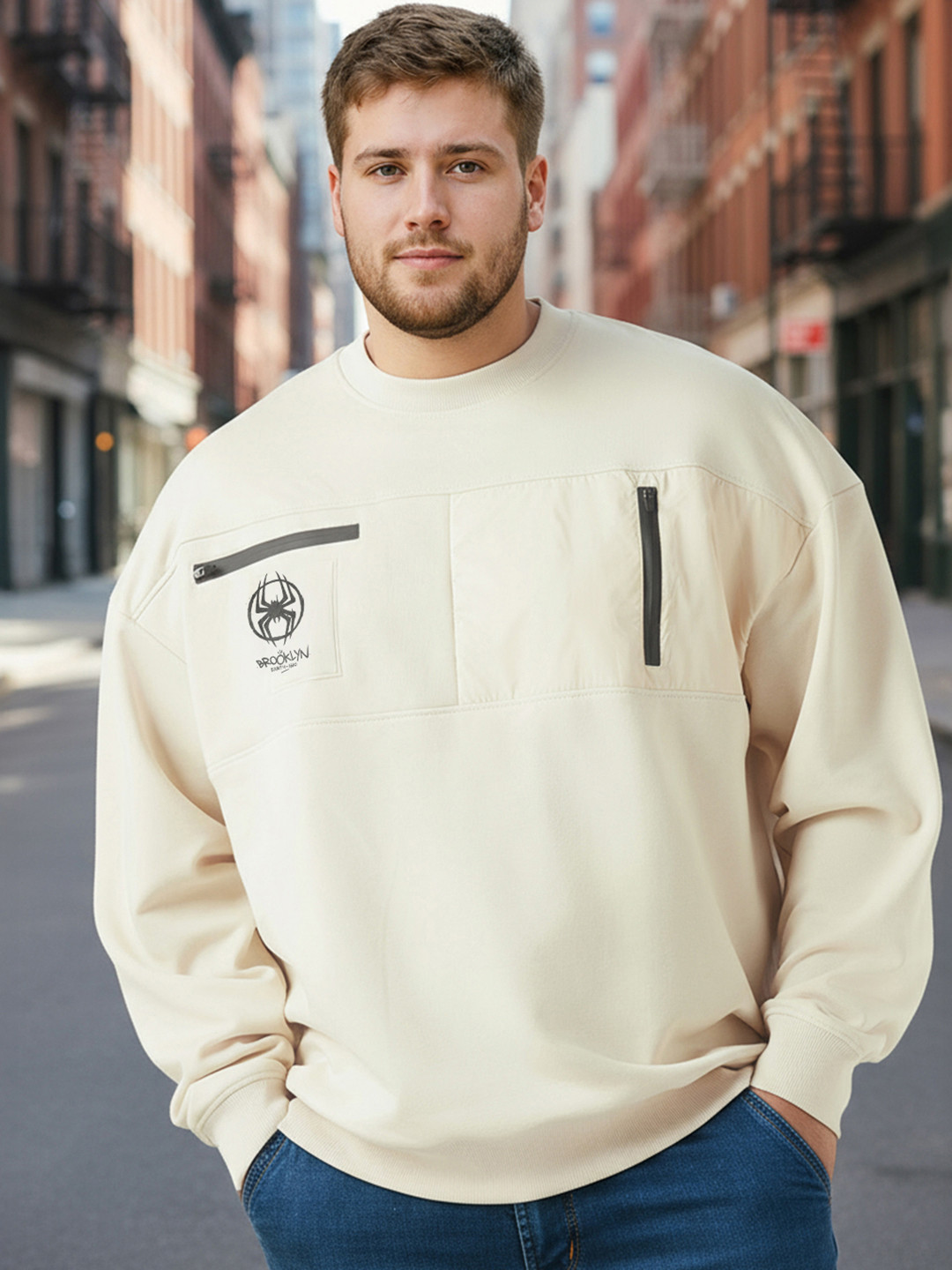 Bewakoof Heavy Duty 1.0 Official Marvel Merchandise Oversized Plus Size Sweatshirt